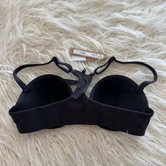 Skims Fits Everybody Racerback Demi Bra Onyx Size 32B - Picture 7 of 9